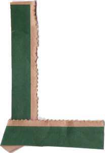 Scrap Material Cutout Letter L